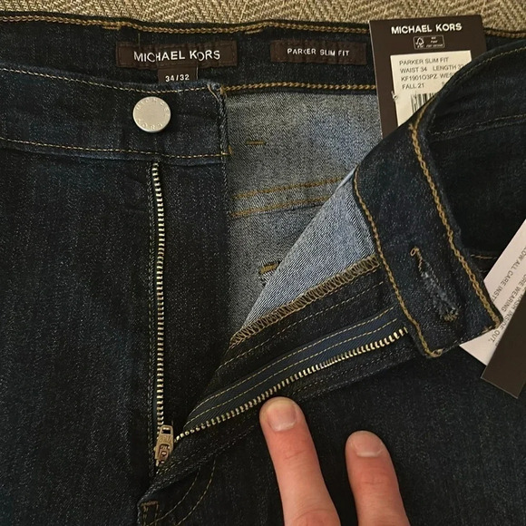NWT Michael Kors Men’s Jeans Parker Slim Fit Stretch Weston 34/32 MSRP $98 - Picture 8 of 8